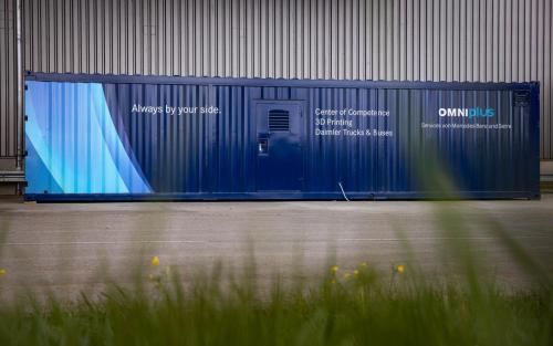 3D-Druck Daimler Buses Additive Fertigung Aftersales Ersatzteile Kunststoff Metall Container omniplus